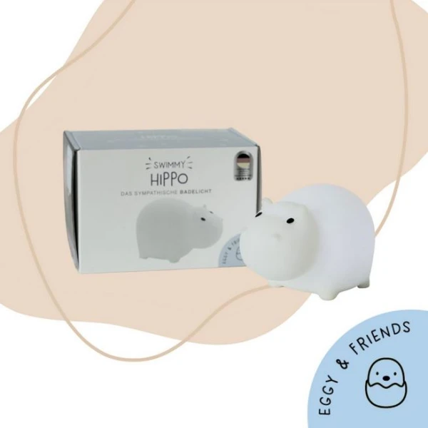 MEGA LIGHT SWIMMY HIPPO - WATERPROOF LIGHT WITH COLOR CHANGES