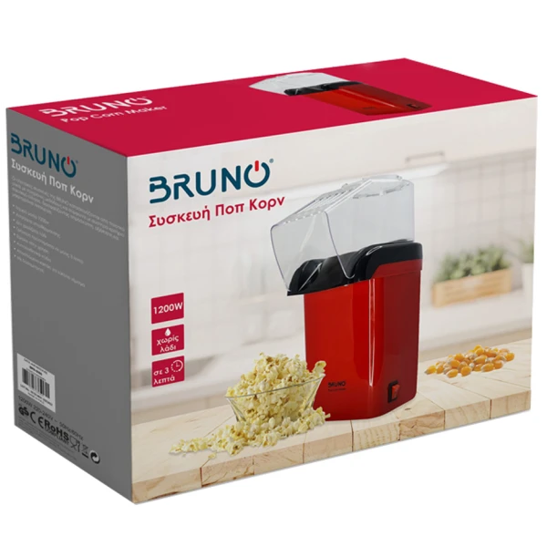 BRUNO POP CORN MAKER 1200W RED
