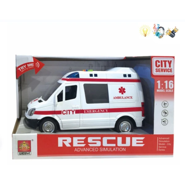 AMBULANCE WITH LIGHTS AND SOUNDS