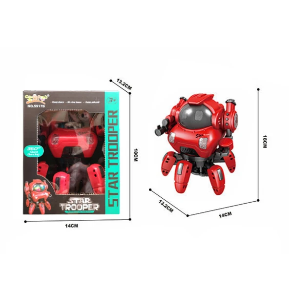 ROBOT WITH LIGHTS AND SOUNDS - RED