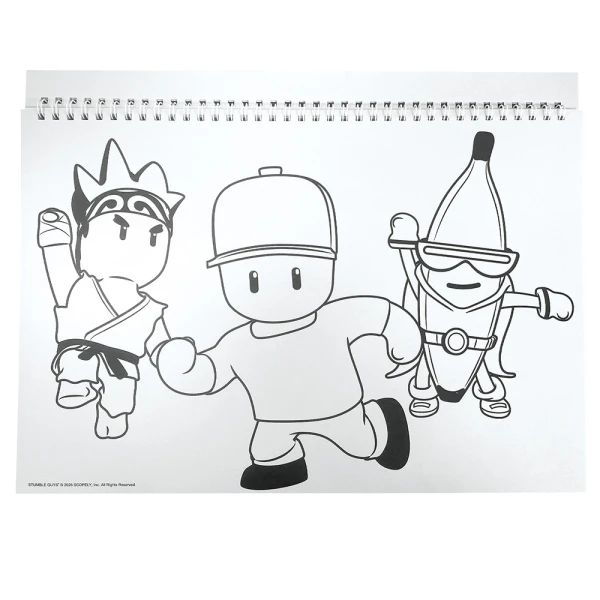 DRAWING PAD 23X33 cm 40 SHEETS AND STICKERS STUMBLE GUYS