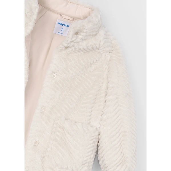 MAYORAL FUR COAT DARK BEIGE