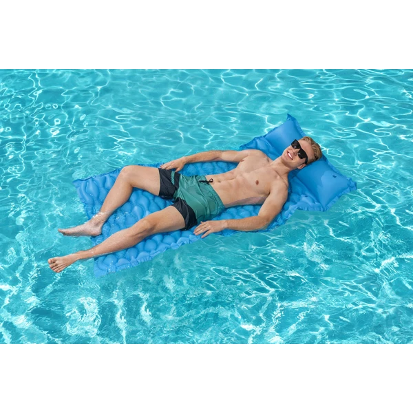 BESTWAY INFLATABLE SEA MATTRESS 213Χ86 cm FLOAT \'N ROLL BLUE
