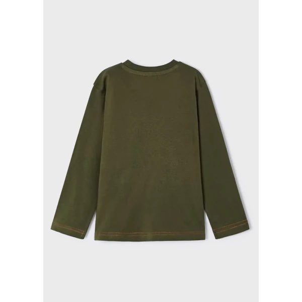 MAYORAL BLOUSE LONG SLEEVES NEON DETAILS KHAKI