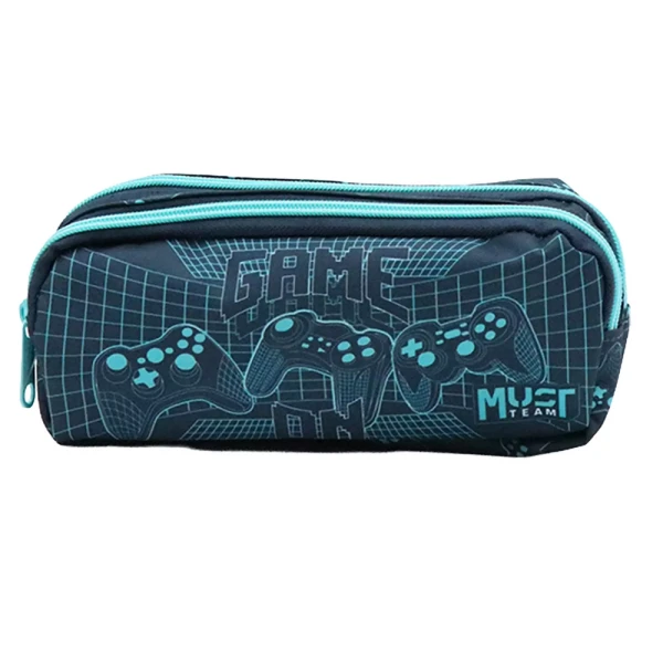 MUST TEAM BARREL PENCIL CASE 21X6X9 cm 2 COMPARTMENTS GAME ON
