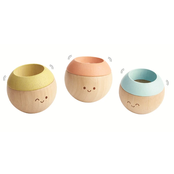 PLAN TOYS ΞΥΛΙΝΑ ΑΝΘΡΩΠΑΚΙΑ ΣΕΤ 3 τεμ. ΗΧΟΣ-ΟΡΑΣΗ-ΑΚΟΗ