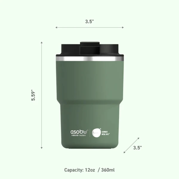 ASOBU COFFEE EXRPESS TUMBLER 354ml GREEN