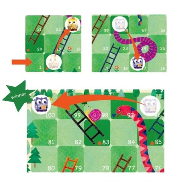MIER EDU ΕΠΙΤΡΑΠΕΖΙΟ ΠΑΙΖΩ ΤΑΞΙΔΕΥΟΝΤΑΣ SNAKES AND LADDERS