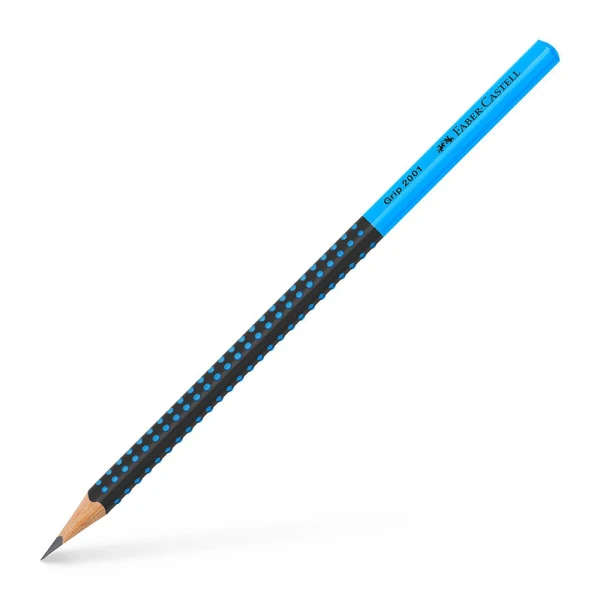 FABER-CASTELL ΜΟΛΥΒΙ GRIP HB ΔΙΧΡΩΜΟ ΜΑΥΡΟ/ΜΠΛΕ
