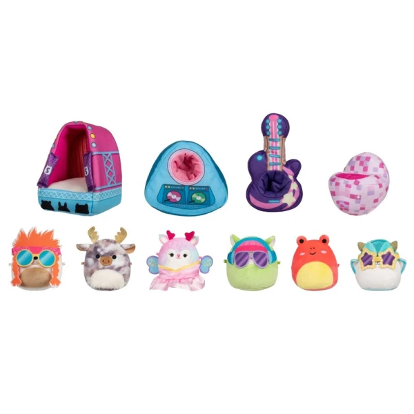 MICROMALLOWS - PLAY SET OF 10 PLUSH TOYS 6cm SQUISHMALLOWS & ACCESSORIES - DISCO TIME