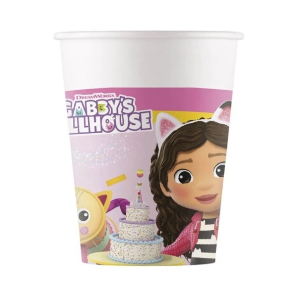 FSC ΧΑΡΤΙΝΑ ΠΟΤΗΡΙΑ 8 τεμ. 200ml GABBYS DOLLHOUSE 