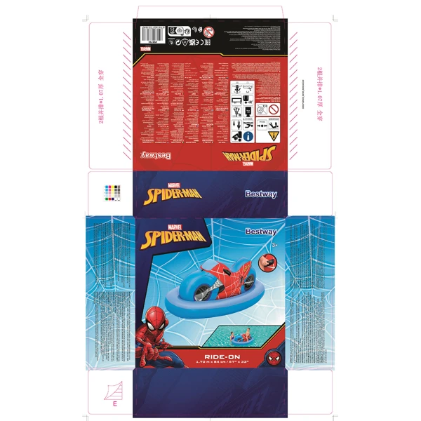 BESTWAY ΦΟΥΣΚΩΤΟ RIDE-ON 170X84 εκ. SPIDERMAN