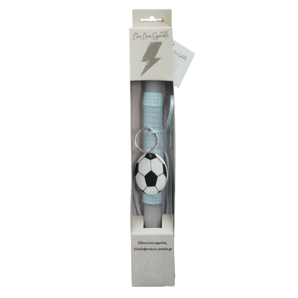 AROMATIC ROUND EASTER CANDLE 30 cm WITH KEYCHAIN PLEXY BALL 5 cm 