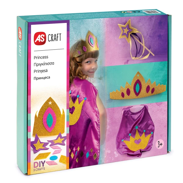AS CRAFT PRINCESS DIY TOY WITH 3 CRAFTS FOR AGES 3+
