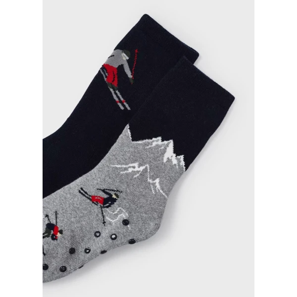 MAYORAL SET SOCKS ANTI-SLIP NAVY BLUE