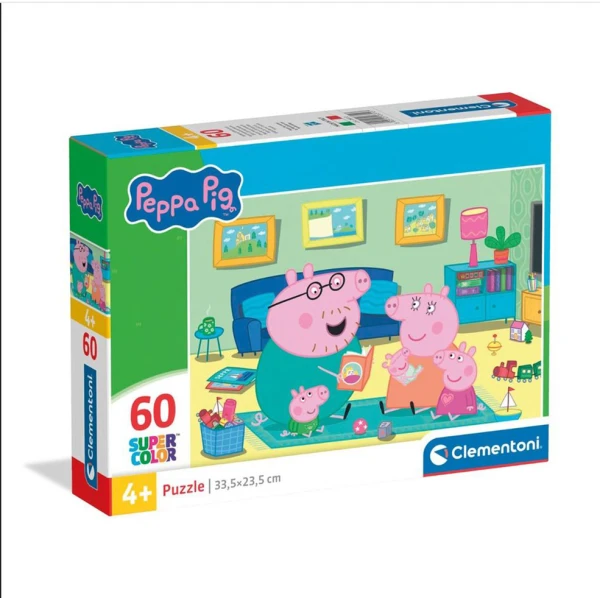 CLEMENTONI ΠΑΙΔΙΚΟ ΠΑΖΛ SUPER COLOR PEPPA PIG 60 τεμ.