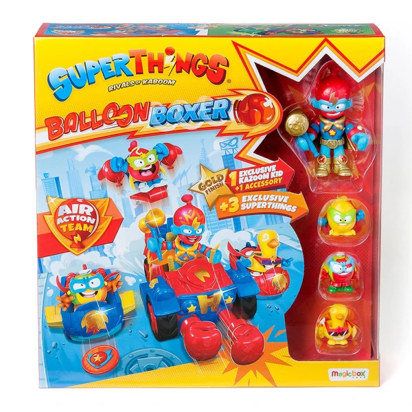 SUPERTHINGS ΜΙΚΡΟΠΛΑΣΜΑΤΑ ΣΕΤ ΟΧΗΜΑΤΑ ΜΕ 4 ΦΙΓΟΥΡΕΣ BALLON BOXER ΓΙΑ 3+ ΧΡΟΝΩΝ