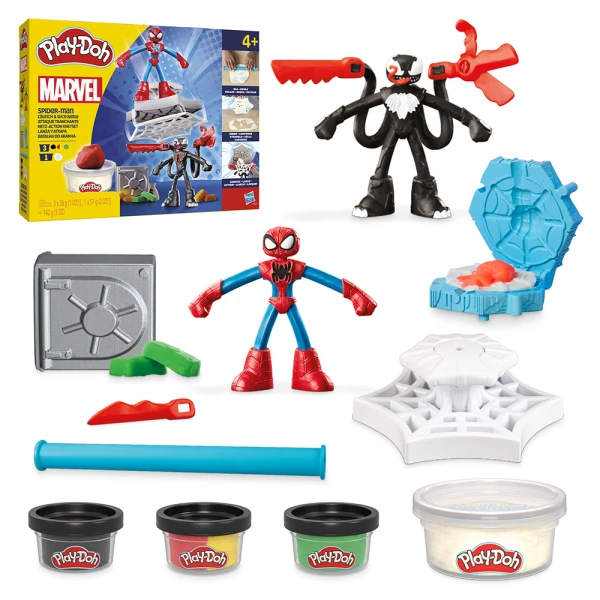 PLAY-DOH ΣΕΤ ΠΑΙΧΝΙΔΙΟΥ SPIDERMAN LAUNCH AND SLICE BATTLE