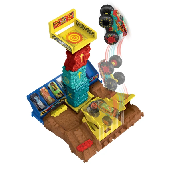 HOT WHEELS MT ARENA WORLD MEDIUM SETS - DEMO DERBY CAR JUMP CHALLENGE