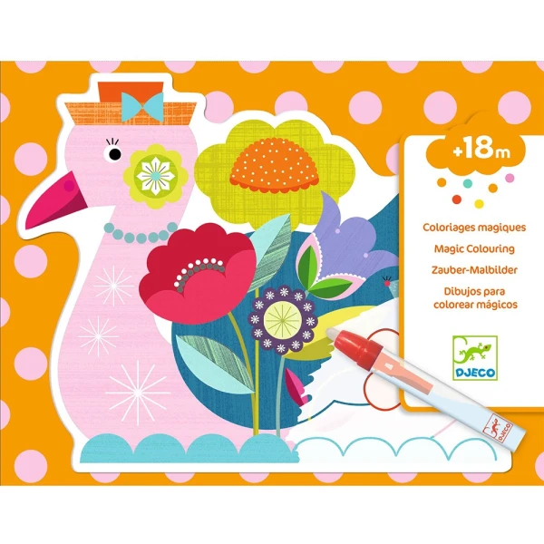 DJECO MAGIC PAINTING WITH WATER MARKER HAPPY ANIMALS