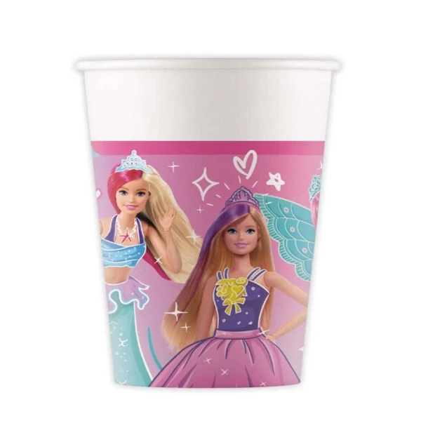 ΧΑΡΤΙΝΑ ΠΟΤΗΡΙΑ 8 τεμ. 200ml BARBIE FANTASY (WM) FSC MATTEL