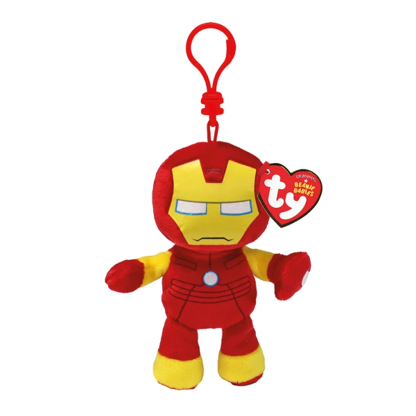 TY BEANIE BABIES FLUFFY 8,5 cm WITH CLIP - IRON MAN