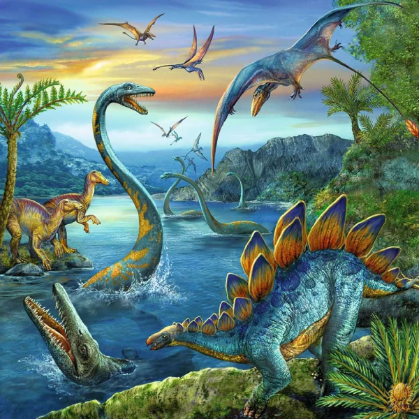 RAVENSBURGER PUZZLE 3Χ49 pcs DINOSAURS