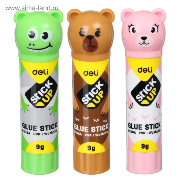 DELI STICK GLUE 9gr ANIMALS - 3 DESIGNS