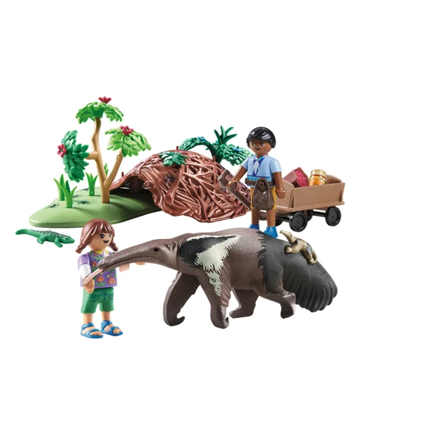 PLAYMOBIL WILTOPIA ΠΑΙΔΙΑ ΦΡΟΝΤΙΣΤΕΣ ΖΩΩΝ ΜΕ ΜΥΡΜΗΓΚΟΦΑΓΟ