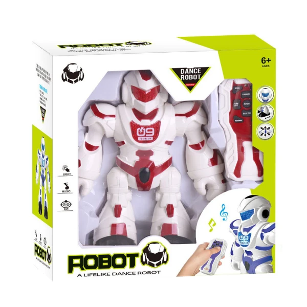 REMOTE CONTROL INFRARED ROBOT WITH LIGHT AND SOUNDS - RED