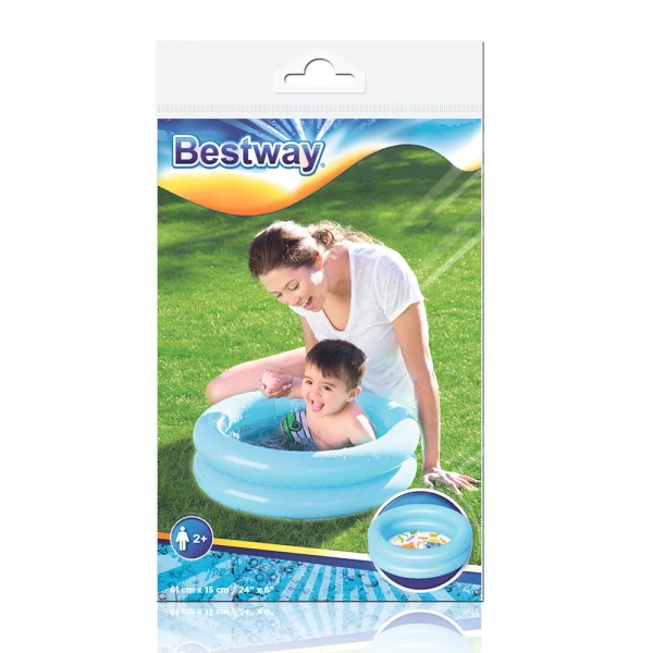 BESTWAY ROUND POOL 61X15 cm 2 RINGS BLUE