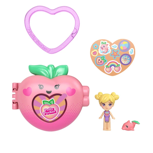 POLLY POCKET MINI ΣΕΤΑΚΙΑ ΜΕ ΦΡΟΥΤΑΚΙΑ - ΡΟΔΑΚΙΝΟ