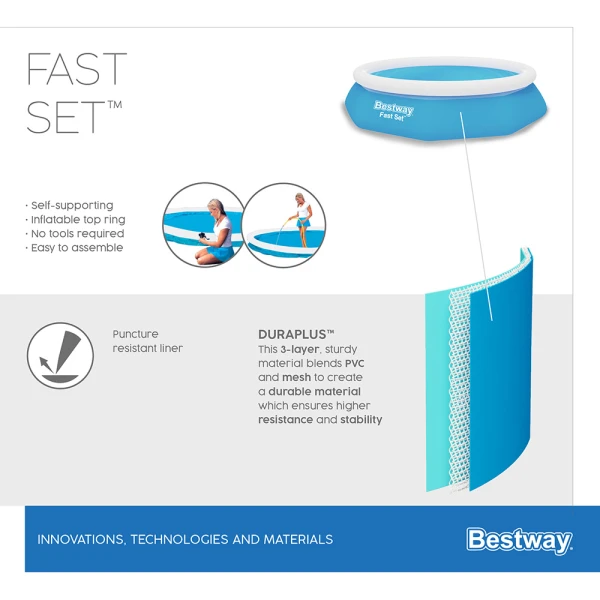 BESTWAY ΠΙΣΙΝΑ 305X66 cm FAST SET