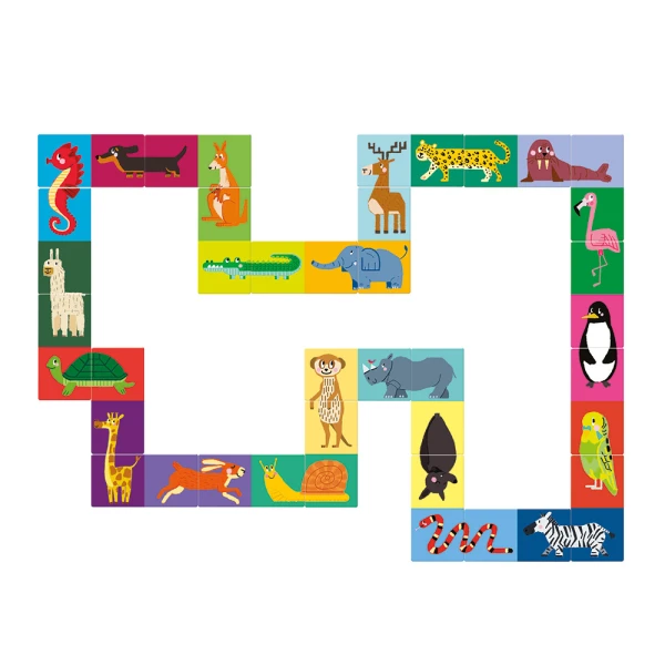 SAPIENTINO EDUCATIONAL GAME DOMINO ANIMALS AND NUMBERS FOR AGES 4+