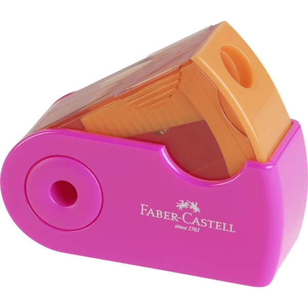 FABER-CASTELL SINGLE SHARPENER MINI SLEEVE TWO-TONE - 3 COLOURS