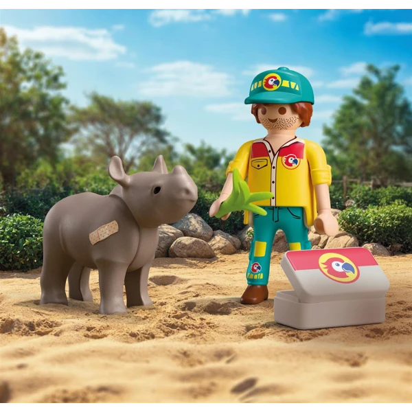 PLAYMOBIL DUOPACK RANGER WITH RHINO
