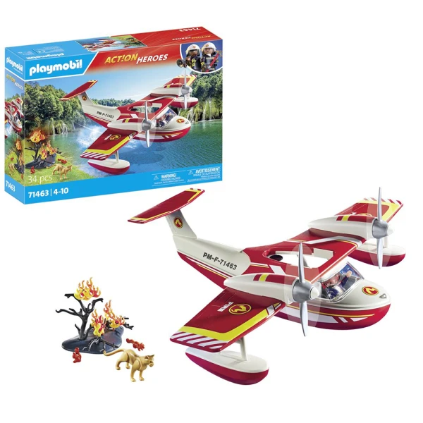 PLAYMOBIL CITY ACTION FIREFIGHTING SEA PLANE WITH EXTINGUISHING FUNCTION