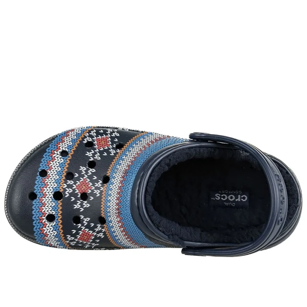 CROCS CLASSIC PRINTED LINED CLOG K NAVY