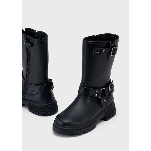 MAYORAL BOOT BIKER LUG SOLE BLACK 