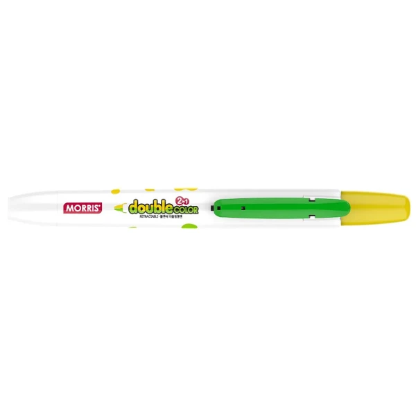MORRIS JUST CLICK DOUBLE COLOR HIGHLIGHTER - ΚΙΤΡΙΝΟ & ΠΡΑΣΙΝΟ