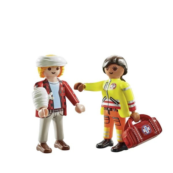 PLAYMOBIL CITY LIFE DUOPACK ΔΙΑΣΩΣΤΗΣ ΚΑΙ ΤΡΑΥΜΑΤΙΑΣ
