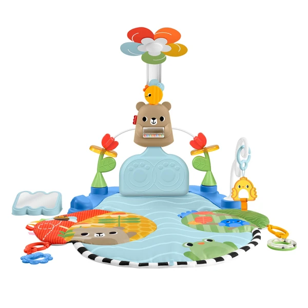 FISHER PRICE ΓΥΜΝΑΣΤΗΡΙΟ 3 ΣΕ 1 ΜΕ ΠΕΡΙΣΤΡΕΦΟΜΕΝΟ ΛΟΥΛΟΥΔΙ