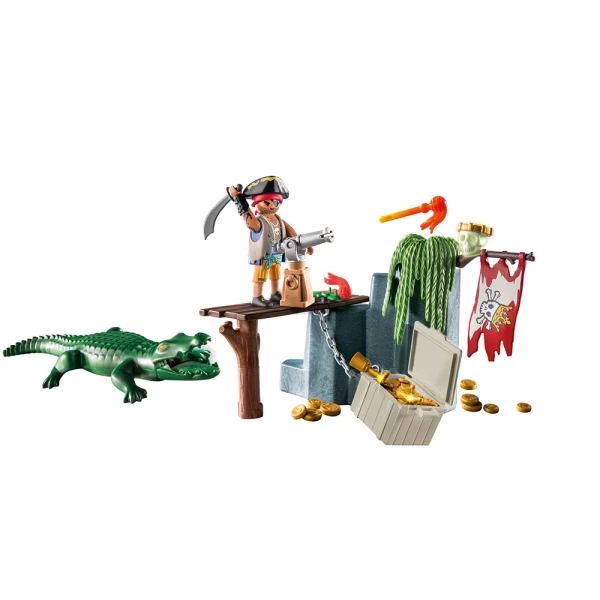 PLAYMOBIL PIRATES STARTER PACK ΠΕΙΡΑΤΗΣ ΜΕ ΑΛΙΓΑΤΟΡΑ