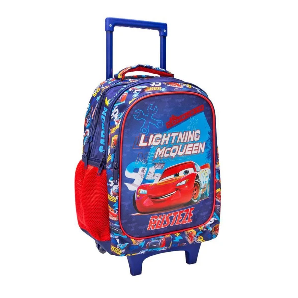 SCHOOL TROLLEY BACKPACK 34X20X45 cm 3 CASES CARS RUSTEZE