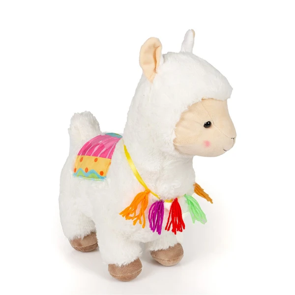 PLUSH LLAMA WITH COLOURFUL SADDLE 38 cm - 2 DESIGNS