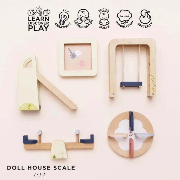 LE TOY VAN WOODEN PLAYGROUND FOR DOLLHOUSE 