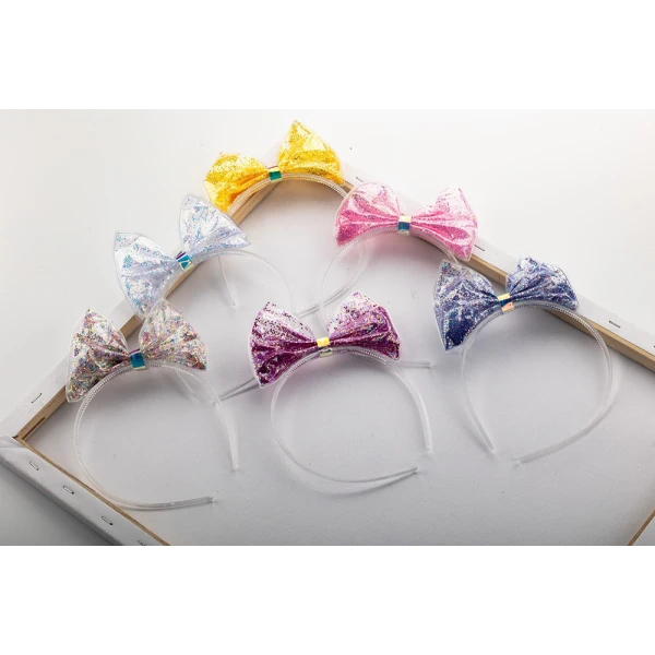 KIDS HEADBAND 3D BOW - 6 COLORS