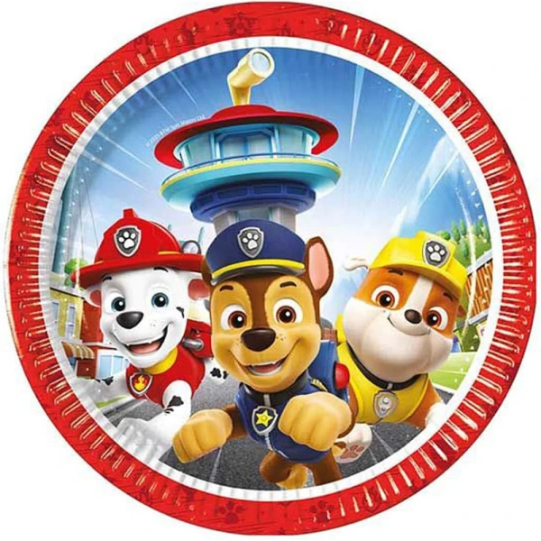 FSC ΧΑΡΤΙΝΑ ΠΙΑΤΑ ΜΕΣΑΙΑ 20 εκ. 8 τεμ. PAW PATROL RESCUE HEROES