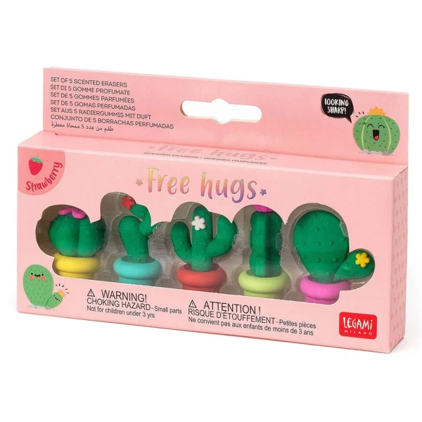 LEGAMI FREE HUGS SET CACTUS ERASERS
