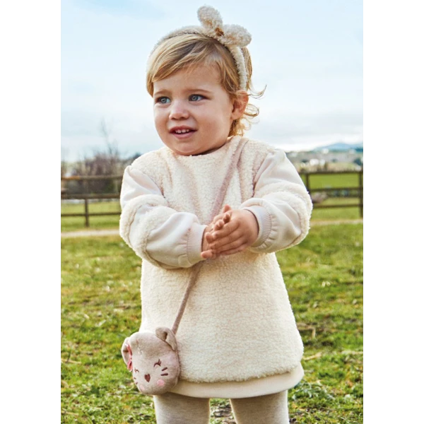 MAYORAL DRESS WITH BAG BEIGE LIGHT